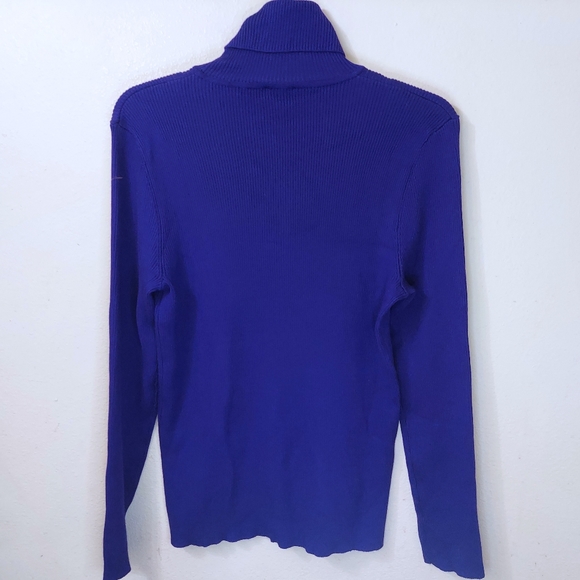 Chico's Reagan Turtleneck Sweater African Amethyst Size 12 - Picture 2 of 2
